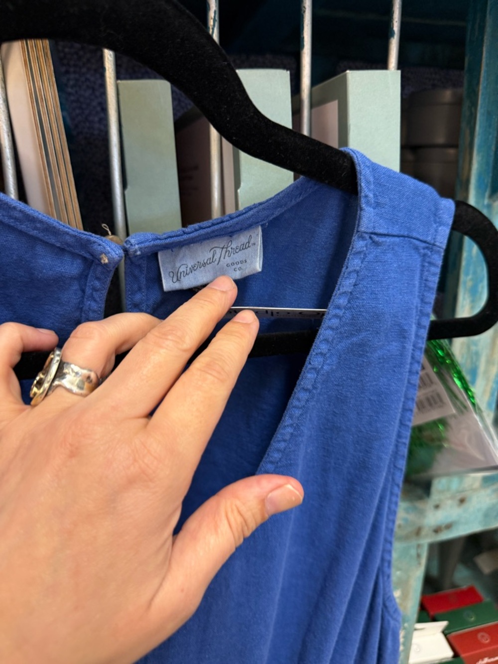 Universal Thread Periwinkle Sleeveless V-Neck Wide-Leg Jumpsuit - Picture 4 of 4